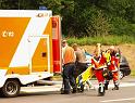 Schwerer Unfall mit Reisebus Lohmar Donrather Dreieck P182